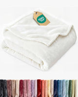 Ultra Soft Fleece Blanket Twin Size - Flannel Fleece Luxury Twin Blanket - Lightweight for Couch Bed Chair - Thick, Warm and Breathable - All Season Cozy Fuzzy, Anti-Static Microplush Bedding, White CGK Unlimited