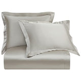HiEnd Accents High Shine Satin 3 Piece Duvet Cover Set, King Size, Champagne Solid Color, Classic Traditional Modern Style Luxury Bedding, 1 Comforter Cover and 2 Pillowcases H HIEND ACCENTS
