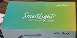 Verilux SmartLight Full Spectrum LED Modern Floor Lamp with Adjustable Brightness, Flexible Gooseneck and Easy Controls - Reduces Eye Strain and Fatigue - Ideal for Reading, Artists, Craft (White) Verilux
