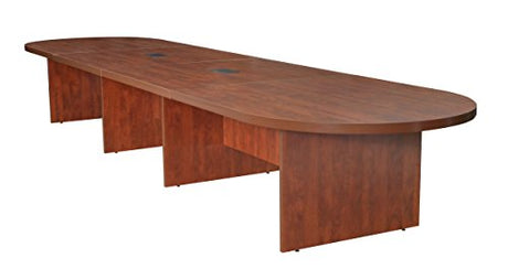 Regency with with 2 Power Data Grommets Legacy Modular Racetrack Conference Table, 216-inch, Cherry Regency Seating