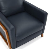 Comfort Pointe Reed Top Grain Leather Push Back Recliner - Midnight Blue Comfort Pointe