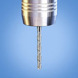 HQMaster CNC Router Bits 1/8" Shank CNC Bit End Mill Flat Nose Carbide Endmill Two Flute Spiral Upcut Milling Cutter Tool Set for Wood PVC MDF Hardwood 10Pcs (3.175mm, Total Length: 50mm) HQMaster