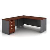 Bush Business Furniture Series C 3-Piece Transitional Wood L-Shape Computer Desk with 3-Drawer Mobile File Cabinet in Hansen Cherry Finish Bbf