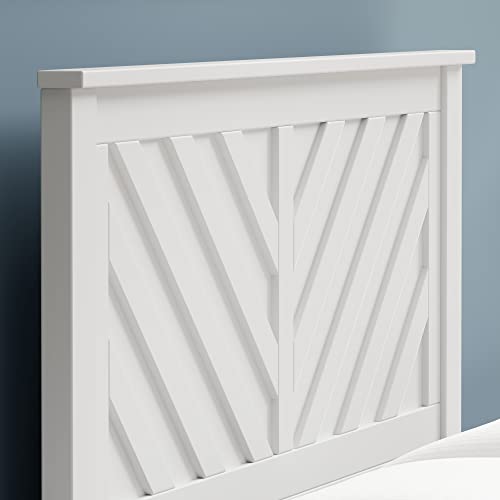 Glenwillow Home LaFerme Queen Size Wood Panel Headboard in Gloss White - WoodArtSupply