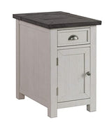 Martin Svensson Home Montery Chairside Table, White with Grey Top Martin Svensson Home