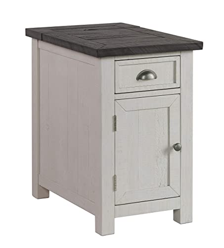 Martin Svensson Home Montery Chairside Table, White with Grey Top Martin Svensson Home