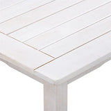 Miramar Contemporary White Washed Wood Rectangular Outdoor Dining Table CorLiving