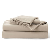 Bedsure 100% Washed Cotton Duvet Cover Queen Size - Frosted Almond Minimalist Cotton Duvet Cover Linen Like for All Seasons - GentleSoft™ Plain Simple Bedding, Frosted Almond, Queen, 90"x90" Bedsure