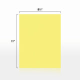 LUXPaper 8.5" x 11" Paper | Letter Size | Pastel Canary Yellow | 60lb. Text | 50 Qty LUXPaper
