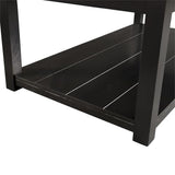 Picket House Furnishings Evie Wood Frame & Marble Top Console Table-White/Black Picket House