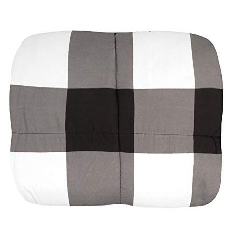 5 Piece Comforter Set Bed in a Bag Buffalo Check Christmas Print All Season Soft Down Alternative Bedding Comforter Set & Luxurious White Microfiber Bed Sheets, Twin, Buffalo Plaid Black/White Sweet Home Collection