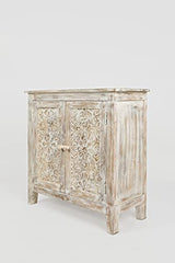 Jofran Inc. Global Archive Solid Mango Wood Hand Carved Accent Chest Jofran Inc.