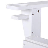 Outsunny Wooden Adirondack Chair, Outdoor Patio Lawn Chair with Cup Holder, Weather Resistant Lawn Furniture, Classic Lounge for Deck, Garden, Backyard, Fire Pit, White Outsunny