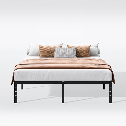 Hafenpo 12 Inch Full Bed Frame - Sturdy Metal Platform Full Size, No Box Spring Needed, Heavy Duty, Easy Assembly, Strong Bearing Capacity, Under Bed Storage, Black Hafenpo