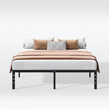 Hafenpo 12 Inch Full Bed Frame - Sturdy Metal Platform Full Size, No Box Spring Needed, Heavy Duty, Easy Assembly, Strong Bearing Capacity, Under Bed Storage, Black Hafenpo