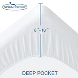King Size Mattress Cover Protector 100% Waterproof Noiseless Mattress Topper Pad Bed Sheets Fitted up to 18'' Breathable Terry Ultra Soft & Skin-Friendly Mattress Protector King Machine Wash SPRINGSPIRIT