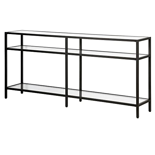 Henn&Hart 64" Wide Rectangular Console Table in Blackened Bronze, Entryway Table, Accent Table for Living Room, Hallway Henn&Hart