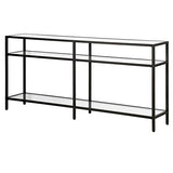 Henn&Hart 64" Wide Rectangular Console Table in Blackened Bronze, Entryway Table, Accent Table for Living Room, Hallway Henn&Hart