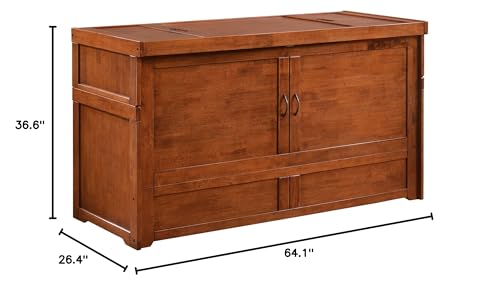 NIGHT & DAY Furniture Murphy Cube Cabinet Bed (Cherry) Night & Day Furniture