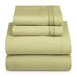 Hearth & Harbor Full XL Size Sheets - 4 Piece Bed Sheet Set, Hotel Luxury Double Brushed Bed Sheets - Extra Soft Bedding Sheets & Pillowcases, Full XL, Sage Hearth & Harbor