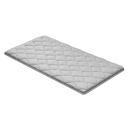 VEVOR 9-Layer Japanese Futon Mattress, 2.5" Thick Twin Tatami Mat, Foldable Roll Up Mattress for Sleeping with Storage Bag, Portable Floor Mattress for Camping Dormitory Yoga, Gray VEVOR