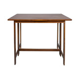 Solid Wood Flip-Top Folding Console to Dining Convertible Table Casual Home