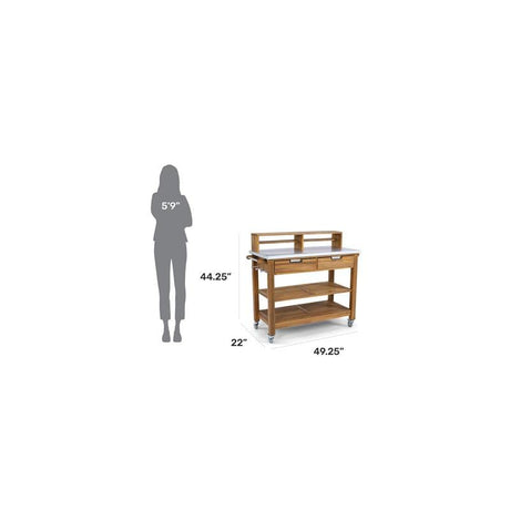 Afuera Living Traditional Wood Potting Bench in Brown Finish Afuera Living