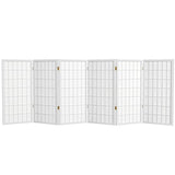 3 ft. Short Window Pane Shoji Screen - White - 6 Panels Red Lantern