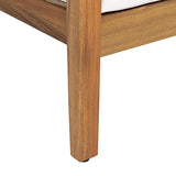 Merax Single Outdoor Acacia Wood Wicker Club Chair with Cushion,Patio Furniture Conversation Seat for Backyard Merax