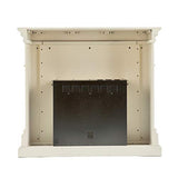 SEI Furniture Sicilian Harvest Traditional Style Electric 44" Mantel Fireplace, Radiant Heat Space Heater w/LED Flames Remote Controlled Features, Ivory SEI Furniture