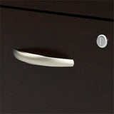 Bush Business Furniture Arrive 60W x 30D Reception Desk with Shelf and Mobile File Cabinet in Mocha Cherry Bush Furniture