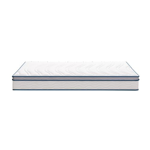 ZINUS 8 Inch Spring Sensation Hybrid Mattress [New Version], Medium Firm Feel, Fiberglass Free, Youth and Guest Bedroom, Mattress in A Box, Twin Zinus