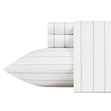 Nautica - Full Size Sheet Sets, Cotton Percale Preppy Bedding, Crisp & Cool, Lightweight & Breathable (Skippers Island Light Blue, Full) Nautica