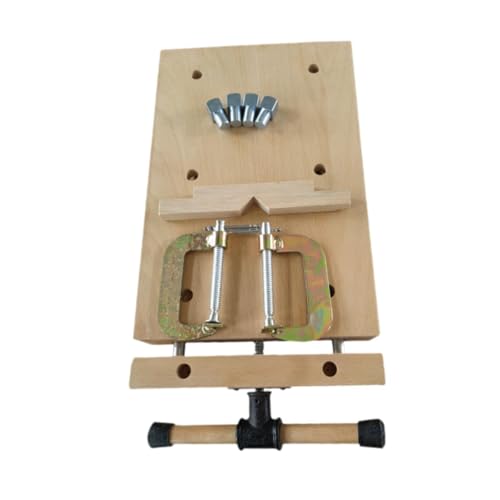 Wood Workbench Vise Compact with 4 Bench Dogs and 2 Clips for Stable Wood Processing Carpenters Bench Tools 16.54x11.02 Inch misppro