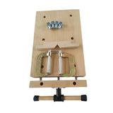 Wood Workbench Vise Compact with 4 Bench Dogs and 2 Clips for Stable Wood Processing Carpenters Bench Tools 16.54x11.02 Inch misppro