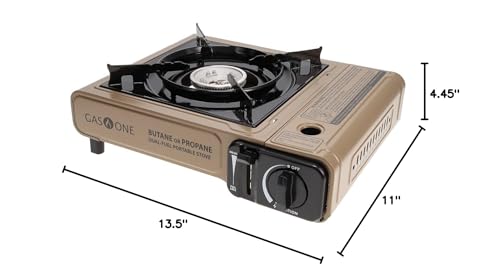 Gas One GS-3400P Propane or Butane Stove Dual Fuel Stove Portable Camping Stove - Patented - with Carrying Case Great for Emergency Preparedness Kit Gas One