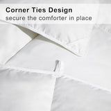 ALPSWAN Goose Feather Down Comforter King Size, White 100% Cotton Duvet Insert, All Season Hotel Bedding Fluffy Cotton Comforter with Corner Tabs (White, King) ALPSWAN