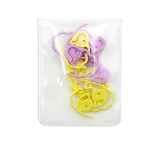 Clover Quick Locking Stitch Markers - Large 12/Pkg Clover