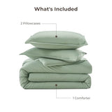 Litanika Comforter Full Size Set Sage Green, 3 Pieces Lightweight Bed Set, Solid Bedding Comforters Sets, Soft All Season Down Alternative Quilt Blanket Litanika