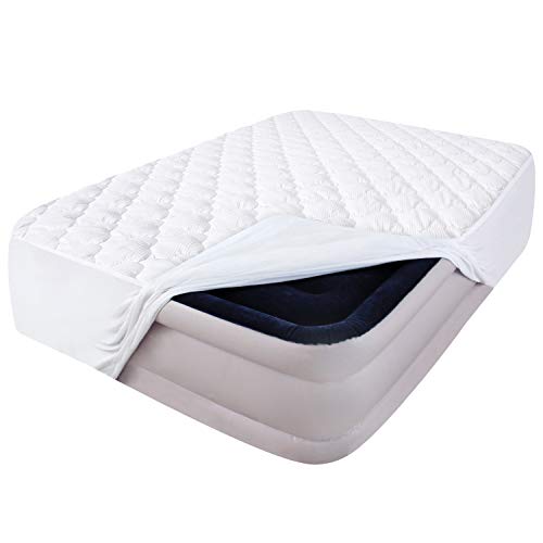 Queen Mattress Pad Thick Quilted Mattress Topper, Air Mattress Cover, Super Soft Breathable and Noiseless Down Alternative Fiber Extra Thick Mattress Pad with Deep Pocket Fits up to 23 Inch Mattress Moonsea