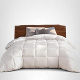 Beautyrest Luxury Hotel Collection Down Comforter Full/Queen Size - 100% Cotton All Season Duvet Insert, Fluffy Goose Feather Fiber with Corner Tabs, White (90" W X 90" L) Beautyrest