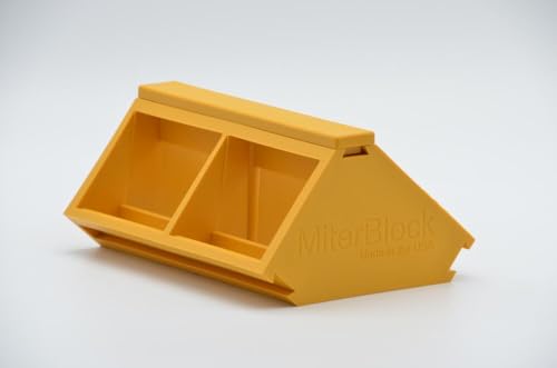 Miter Block Support Stand - 6 Adjustable Height Settings with 0.25" Riser - Heavy Duty & Light Rigid Plastic - Portable Brace for Miter Saws, Miter Block