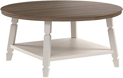 Signature Design by Ashley Bolanbrook Farmhouse 3-Piece Table Set, Includes 1 Coffee Table and 2 End Tables with Lower Shelf, Antique White & Brown Signature Design by Ashley