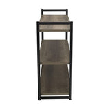 Household Essentials Ashwood 3 Tier Storage Shelf with Metal, Grey Shelves – Black Frame Household Essentials