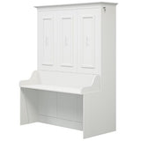 Xtraroom Alegra Queen Murphy Bed with Desk | Engineered and Solid Wood Construction | Smooth Painted Finish - No Melamine Used |Perfect for a Home Office Guest Bed | Murphy Desk Bed Queen Size Xtraroom