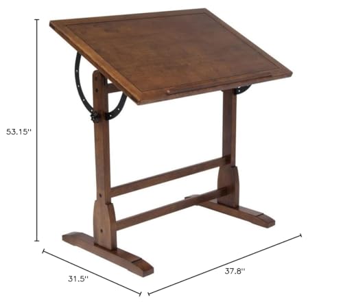 Drafting Table Desk Art & Craft Work Station Drawing Desk Adjustable Angle Drawing Artist Desk, Solid Pine Wood Artist Table (Size : 135x80x96cm) WoodArtSupply