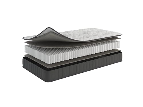 Ottomanson 9" Twin Mattress in a Box Made in USA, Medium-Firm Mattress, Hybrid Mattress Cool Improved Airflow with Edge to Edge Pocket Coil, Bed in A Box, Ottopedic Ottomanson