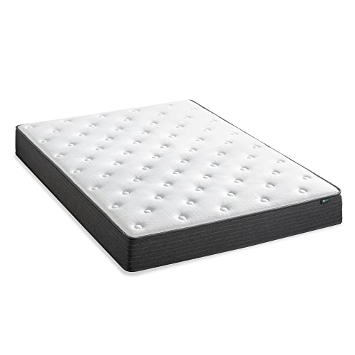 ZINUS 8 Inch Comfort Essential Pocket Spring Hybrid Mattress, Queen, Pressure Relieving Support, CertiPUR-US Certified, Mattress in A Box Zinus