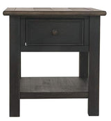 Signature Design by Ashley Tyler Creek Rustic End Table with Storage Drawer and Fixed Shelf, Brown & Black Signature Design by Ashley