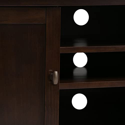 SIMPLIHOME Warm Shaker SOLID WOOD 47 Inch Wide Transitional TV Media Stand in Tobacco Brown for TVs up to 50 Inches, For the Living Room and SIMPLIHOME